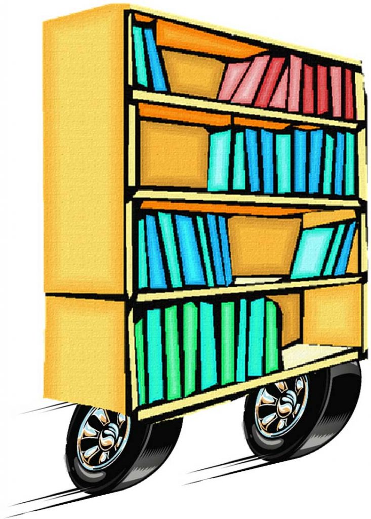 Library-on-wheels-Free-clipart