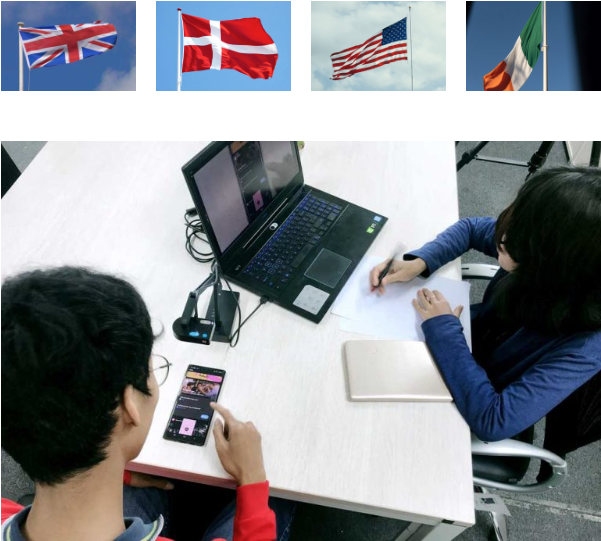 Collection of flags and offices